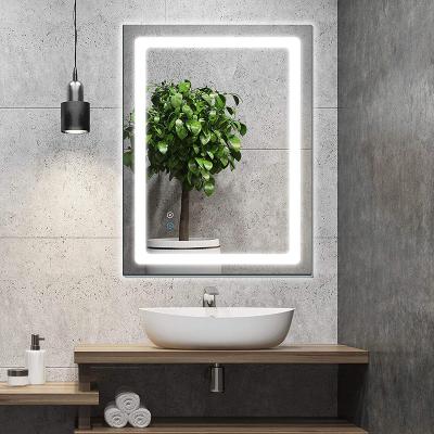 China Magnifying TYPES Mirror Wall Mounted Round Led Smart Backlit Touch Screen Makeup Mirror Bathroom Mirror With Led Lights for sale