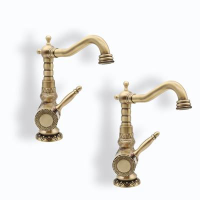 China Taps Bangqi Metered Luxury Manufacturer Bathroom Taps Basin For Hot Cold Water Brass Single Handle Bathroom Basin Antique China NC; ZHE for sale