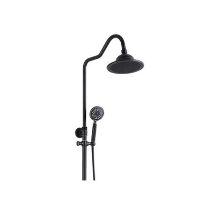 China With Sliding Bar Black Brushed Brass Concealed Screened Shower Head Set for sale