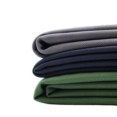 China 100%Polyester Pique Breathable French Interlock Anti-Static Polo Mesh Fabric for sale