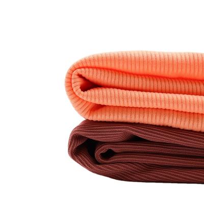 China Polyester Spandex Viable Stretch FABRIC 2*2 Rib For Jersey Sweater Fabric 95% Poly 5%Span for sale