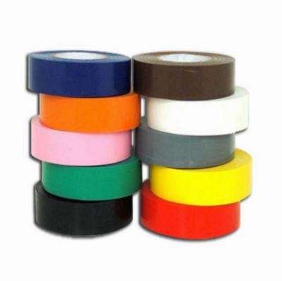 China PVC Rolls Waterproof Electrical Insulation Tape Glossy Colors Insulation Tape For Wire Bunding for sale