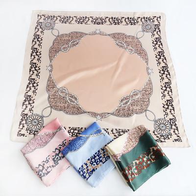 China Square Wholesale Women Hair Scarves Square Istanbul Brooch Fashionable Silk Custom To Dye China Wholesale for sale