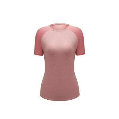 China Anti-Wrinkle Summer Sportswear T-shirts Women's Quick-Drying Tops Suit Fitness Yoga Short Sleeve Casual Loose Outdoor Running Clothing for sale