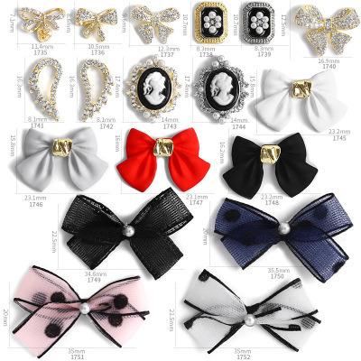 China Easy 3D Nail Art Bow Jewelry Frosted Alloy Ribbon Nail Three-Dimensional Finish Jewelry for sale