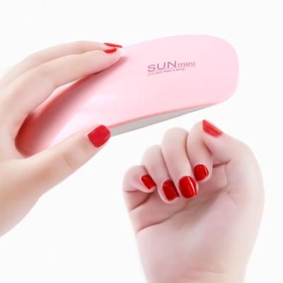 China Chargeable Foldable 6W LED Mini Portable Cordless USB UV Led Nail Curing Lamp Dryer Gel Polish Dryer EA008 for sale