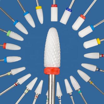 China Durable Nail Drill Bit Flames Ceramic Cutters For Manicure Electric Pedicure Nail Bit Gel Polish Files Remover Burr Nail Accessories for sale