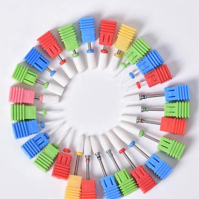 China Durable Ceramic Electric Milling Cutter Nail Drill Bits Manicure Drills Pedicure Mill Hardware Working Bit Nail Art Tools Equipment Files for sale