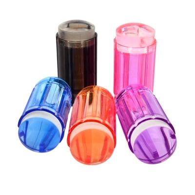 China Clear Crystal Nail Art Scraper Polish Design Print Stamping Kit Nail Tools Candy Color 2.8cm Jelly Silicone Nail Art Stamper for sale