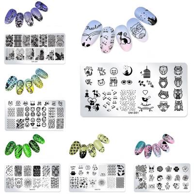 China Crystal Nail Art Plates Stamping Templates 12*4cm For Nail Art Design Stencil Manicure Nail Polish Accessories And Tools for sale