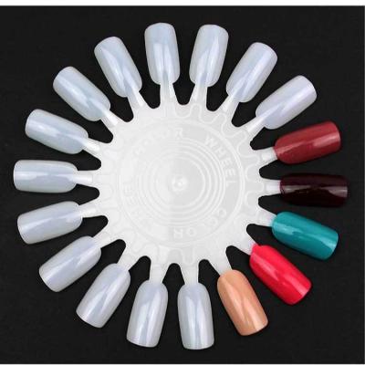 China Design Wholesale 18pcs Round Nail Samples Wheel Nail Art Color Display for sale