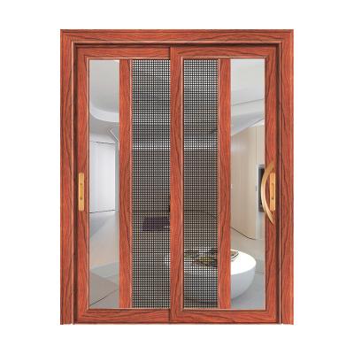 China Magnetic Screen Double Glazed Sliding Cheap Price Aluminum Window Door for sale