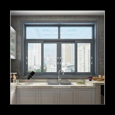 China China Factory Magnetic Screen Aluminum Alloy 2 Track Cheap Sliding Window for sale