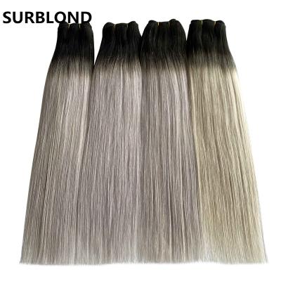 China Virgin Hair Bundles Highest Quality 100% Russian Hair 100% Virgin Hair Cuticle Aligned Double Drawn Extensions Luxury Method Hair 12A Wefts for sale