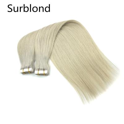 China New Arrival 100%human Hair Extensions Double Drawn Tape In European Virgin Hair Cuticle Aligned Hair Tape In Elsa12 for sale