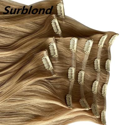 China Free Sample 100% Remy Hair Russian Clip 100% CIS Hair Extensions Double Clip Ins for sale