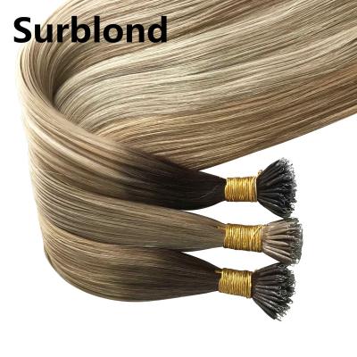 China New arrival 100%human hair extensions best virgin hair cuticle russian pulled doubler nano ring aligned hair nano ring Elsa 25 for sale