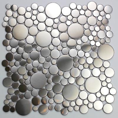 Cina Bagno d'argento 8mm Penny Tile Grand Metal metallica delle tessere di acciaio inossidabile in vendita