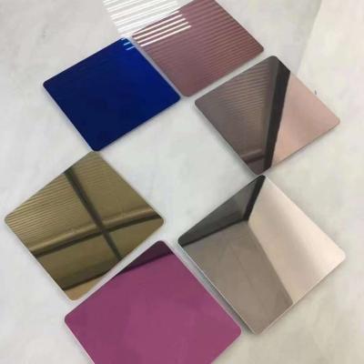 China 304 316L Stainless Steel Material 0.3-3.0 Thick Anti-fingerprint Surface Finish PVD Coated Stainless Steel Sheet for sale