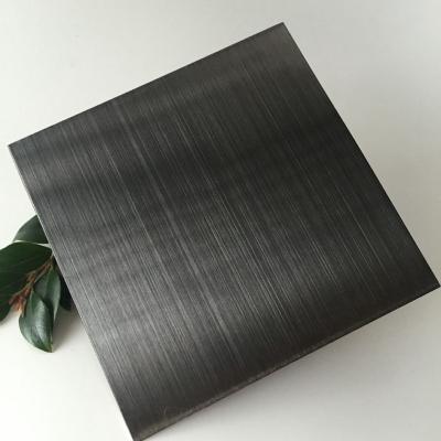 China inox 316 0.5mm 1mm 2mm 3mm Hairline Finish Anti-fingerprint Black Stainless Steel Sheet for sale