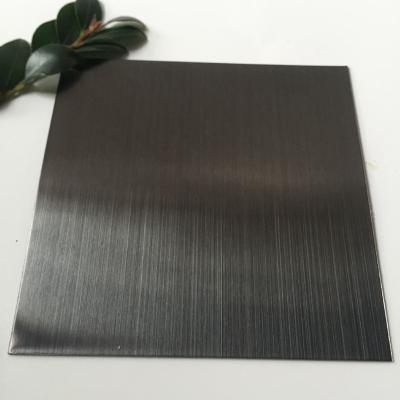 China USA Import Price 304 316 PVD Color Black Hairline Stainless Steel Sheet en venta