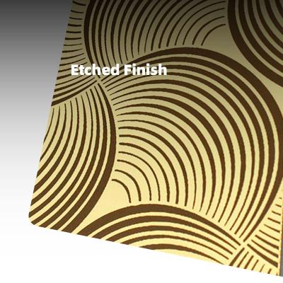 China High Quality SS 304 316 Decorative Metal Sheets Customized Design Pattern Etched Stainless Steel Sheet for sale