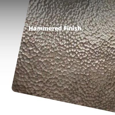 China Custom Designs DIY Textured Hammered Metal Sheet Handgemaakt Hammered Stainless Steel Sheet Te koop