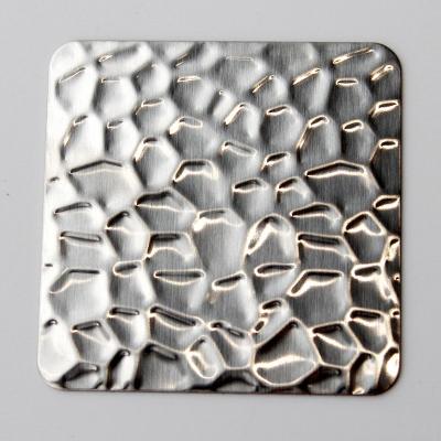 China PVD Silver Color 2B Brushed Finish Honeycomb Metal Panel 304 Textured Stainless Steel Sheets for sale