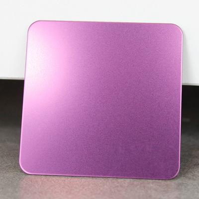 中国 SS 304 316 Sandblasting Metal Sheet AFP Finish PVD Purple Bead Blasted stainless steel sheet 販売のため