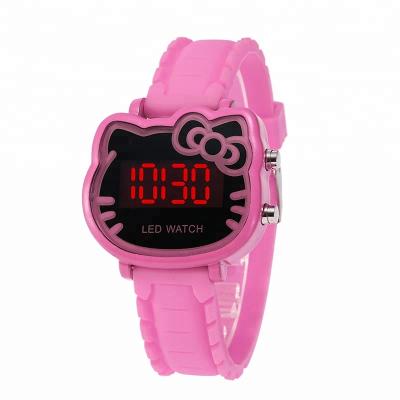 China Fashion Non-Specific Sport LED Watches Candy Color Silicone Rubber Touch Screen Digital Watches, Waterproof Hello Kitty Bracelet for sale