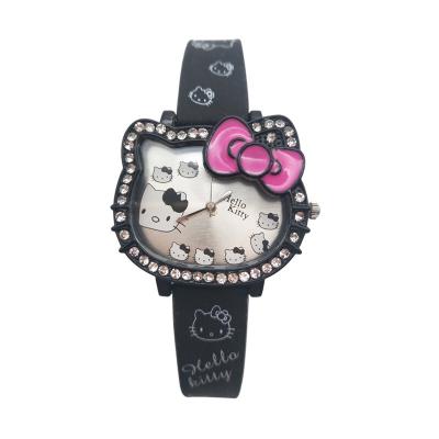 China Date Amazon Success Wholesale Quality RELOJ Hello Kitty Girls Watch Silicone Automatic Wrist Band for sale