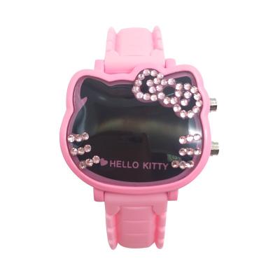 China RELOJ Quality Silicone Band LED Automatic Watch Hello Kitty Girls Date Amazon Success Wholesale Watch for sale