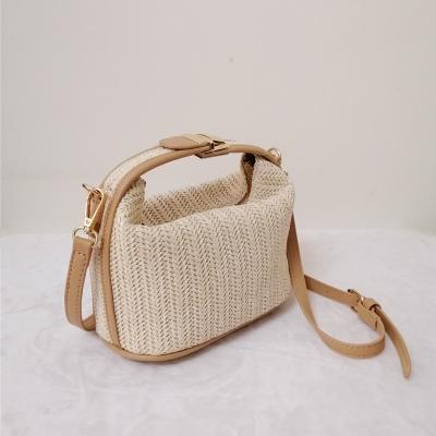 China Fashion Summer Mini Straw Handbag Cute Straw Handbag Beach Shoulder Bag for sale