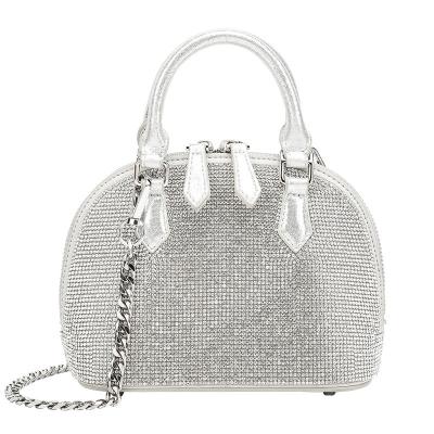 China Mini fashion and bling shell shape rhinestone money purse for women fashion 2021 new design money purse bling rhinestone for sale