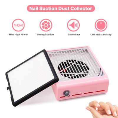 China 110-240V 40W Large Power Nail Dust Collector Nail Dust Suction Cleaning Collection Portable Nail Art Tools for sale