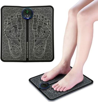 China Strong Durable Portable Electric Motor Stimulation Pain Relief Quick Foot Massager EMS Feet Pad Machine In China for sale