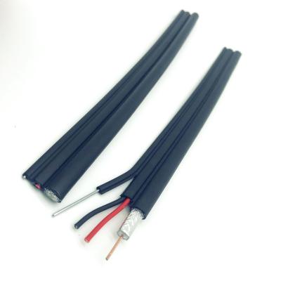 China CCTV/CATV/ANTENNA/DVB 20m/30m/50m/75m/100m RG6+Power With Steel CCTV Cable CCTV Signal Cable 3 1 Link Coaxial Cable for sale