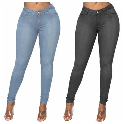 China 2021 Hot Selling Viable Mid Rise Skinny Plus Size Women's Jeans for sale