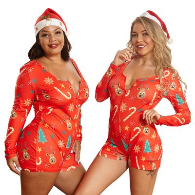 China 2020 Plus Size Christmas Sleepwear Onesie Breathable Pajamas Women for sale