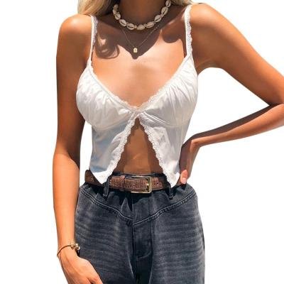 China Summer Breathable Spaghetti Strap Casual Tank Crop Top Women 2020 for sale