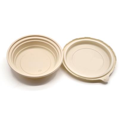 China Various Sizes Plastic Disposable Food Containers Wholesale Disposable Biodegradable Lunch Box Take Out Bowl With Lid for sale