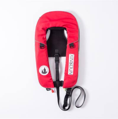 China Water Sports MED 100N Life Jacket Waterproof Inflatable Safety Marine Inflatable Life Jacket for sale