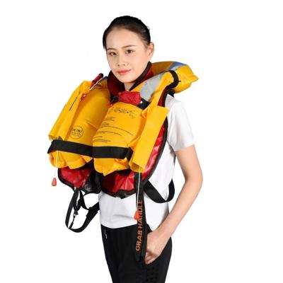 China Double Chambers Inflatable Protection Vest 275N Inflatable Rescue Life Jacket With SOLAS MED/EC Certificate for sale