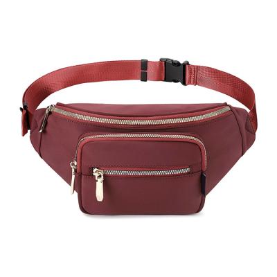 China Water Proof Fashions Chic Luxury Women Girls Ladies Customized Waterproof Single Nylon Pussy Pack Waist Bag for sale