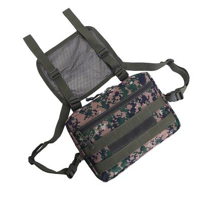 China Custom Paste Magic Waterproof Military Color Water Proof Promotion Logo Installation Vest Tactical Chest Bag Men for sale