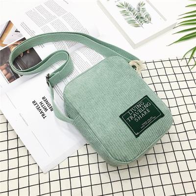 China Fashion New Products Tie Tote Bag School Bag High Capacity Corduroy Messenger Tote Lady Bag for sale