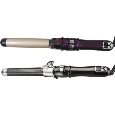 China LCD Display Professional Electric Ceramic Curling Iron Tools Professional Rotating Hair Curler Curling Iron Factory 360 Degree Rotating Automatic Hair Curler for sale