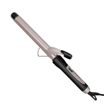 China Factory Professional Electric Curling Iron Fast Heating Electric Hair Curler Long Tong Wand Professional Hair Curling Curling Iron LCD Screen Champagne for sale