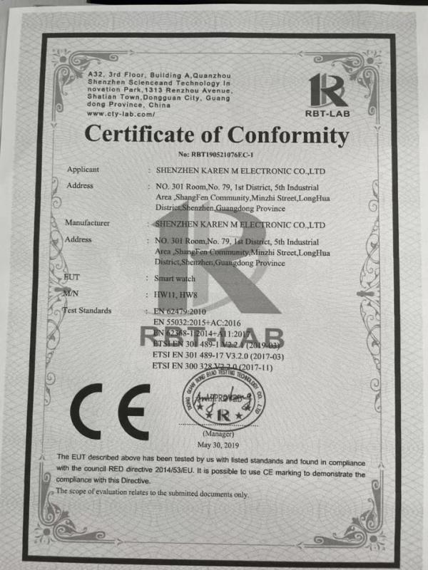 CE - Shenzhen Karen M Electronics Co., Ltd.
