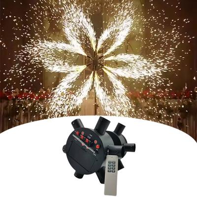 China Remote Control Cold Fountain Double Wheels Electric Magical Windmill Stage Fireworks Igniter Magic Wheel Fireworks Firing Equipments for sale